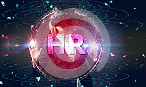 Business, Technology, Internet and network concept. Human Resources HR management recruitment employment headhunting concept