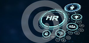 Business, Technology, Internet and network concept. Human Resources HR management recruitment employment headhunting concept