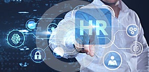 Business, Technology, Internet and network concept. Human Resources HR management recruitment employment headhunting concept