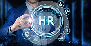 Business, Technology, Internet and network concept. Human Resources HR management recruitment employment headhunting concept