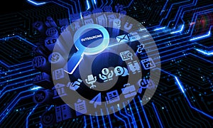 Business, Technology, Internet and network concept. Outsourcing human resources