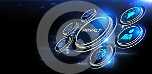 Business, Technology, Internet and network concept. Privacy