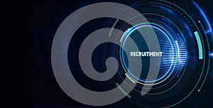 Business, Technology, Internet and network concept. Recruitment career employee interview business HR Human Resources concept