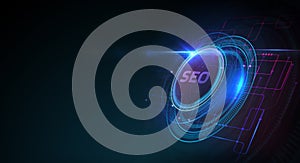 Business, Technology, Internet and network concept. SEO Search engine optimization marketing ranking