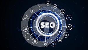 Business, Technology, Internet and network concept. SEO Search engine optimization marketing ranking