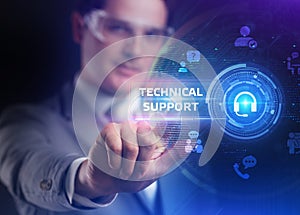 Business, Technology, Internet and network concept. Technical Support Center customer service