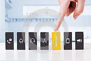 Business, Technology, Internet and network concept. Technical Support Center customer service