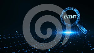 Business, Technology, Internet and network concept. Virtual button labeled: Event
