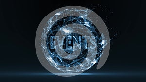 Business, Technology, Internet and network concept. Virtual button labeled: Event