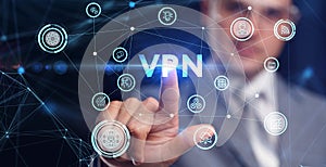 Business, Technology, Internet and network concept. VPN network security internet privacy encryption concept