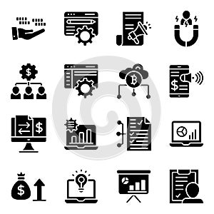 Business Technology Solid Icons Pack