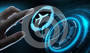 Business Technology Travel Transportation concept with planes