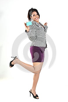 Business Teenage girl with credit card