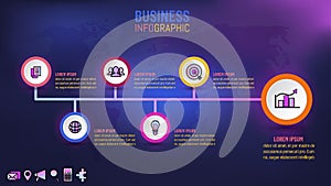 Business template infographic for presentation, Vector illustration