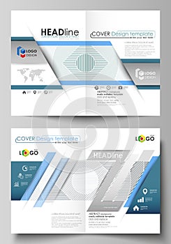 Business templates for bi fold brochure, magazine, flyer, booklet. Cover design template, abstract vector layout in A4