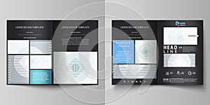 Business templates for bi fold brochure, magazine, flyer, booklet. Cover design template, abstract vector layout in A4