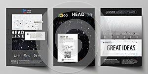 Business templates for brochure, flyer, annual report. Cover design template, vector layout in A4 size. Abstract