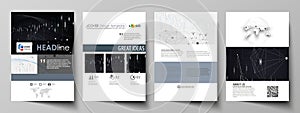 Business templates for brochure, flyer, annual report. Cover design template, vector layout in A4 size. Abstract