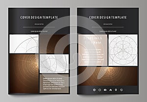 Business templates for brochure, flyer, booklet. Cover design template, abstract vector layout in A4 size. Alchemical