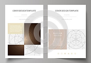 Business templates for brochure, flyer, booklet. Cover design template, abstract vector layout in A4 size. Alchemical