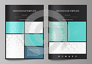 Business templates for brochure, flyer, booklet, report. Cover design template, abstract vector layout in A4 size