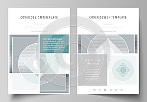 Business templates for brochure, flyer, report. Cover design template, abstract vector layout in A4 size. Minimalistic