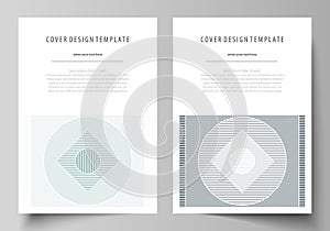 Business templates for brochure, flyer, report. Cover design template, abstract vector layout in A4 size. Minimalistic