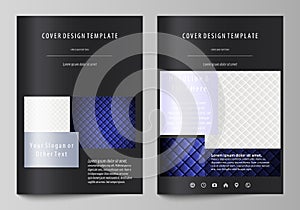 Business templates for brochure, flyer, report. Cover design template, abstract vector layout in A4 size. Shiny fabric