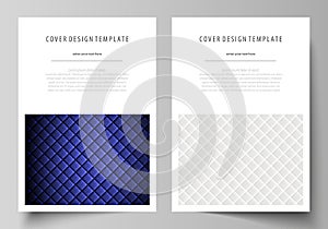 Business templates for brochure, flyer, report. Cover design template, abstract vector layout in A4 size. Shiny fabric