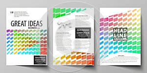 Business templates for brochure, magazine, flyer, annual report. Cover design template, vector layout in A4 size