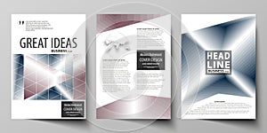 Business templates for brochure, magazine, flyer, annual report. Cover design template, vector layout in A4 size. Simple