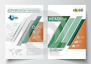 Business templates for brochure, magazine, flyer, booklet or annual report. Cover design template, easy editable blank