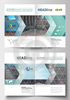 Business templates for brochure, magazine, flyer, booklet or annual report. Cover design vector template, flat layout in