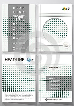 Business templates for brochure, magazine, flyer, booklet. Cover design template, Abstract layout in A4 size. Halftone