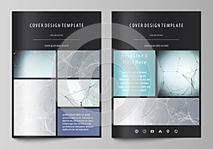 Business templates for brochure, magazine, flyer, booklet. Cover design template, vector layout in A4 size. Chemistry