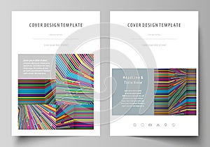 Business templates for brochure, magazine, flyer, booklet, report. Cover design template, abstract vector layout in A4