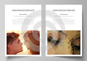 Business templates for brochure, magazine, flyer. Cover design template, abstract vector layout in A4 size. Romantic