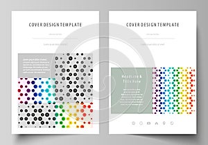 Business templates for brochure, magazine, flyer, report. Cover design template, abstract vector layout in A4 size