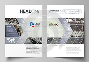Business templates for brochure, magazine, flyer, report. Cover design template, abstract vector layout in A4 size