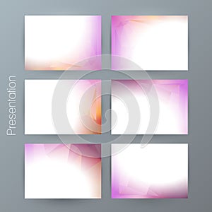 Set presentation background modern blurry design04