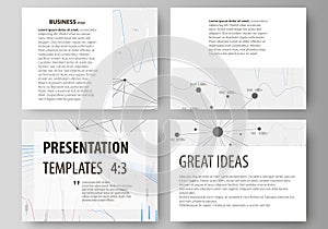 Business templates for presentation slides. Vector layouts. Abstract infographic