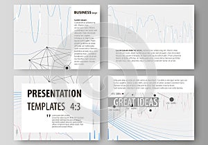 Business templates for presentation slides. Vector layouts. Abstract infographic background in minimalist design made