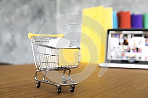 Business theme, internet online shopping concept, shopping delivery,