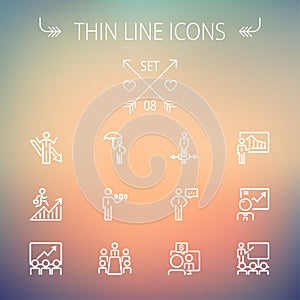 Business thin line icon