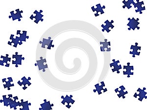 Business tickler jigsaw puzzle dark blue pieces