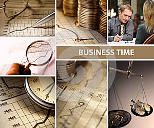 Business time collage