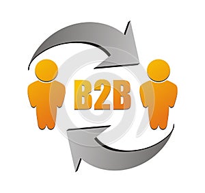 Business to business, B2B illustration