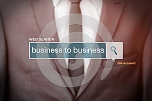 Business to business - web search bar glossary term