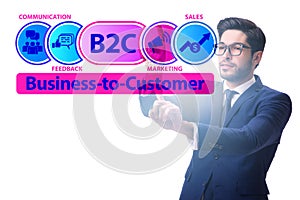 Business to customer concept with business people