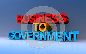 business to government on blue